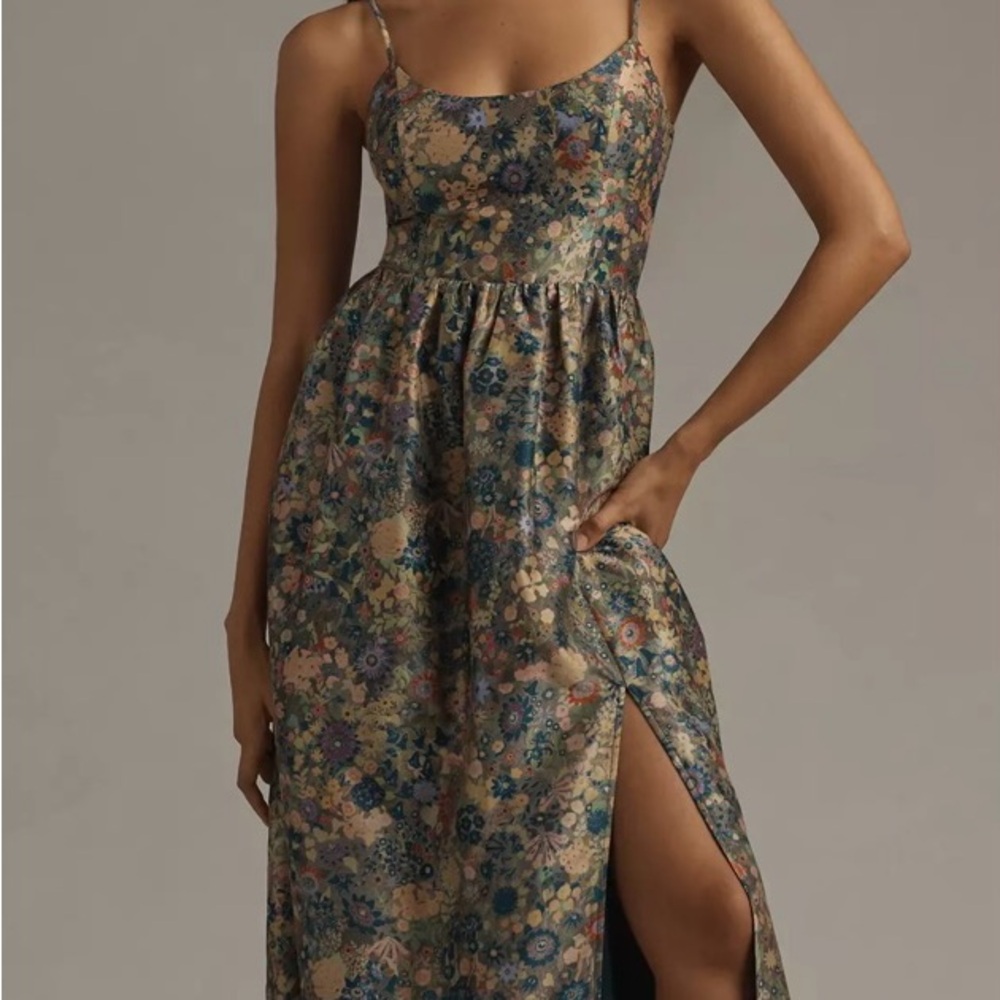Anthropologie Hutch Carmichael Maxi Dress muted floral NWT size Small